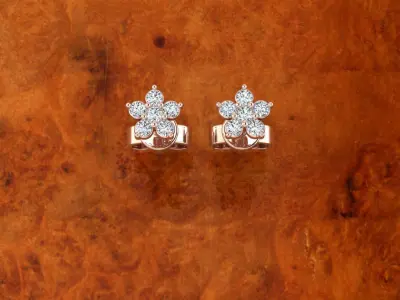 Diamond Jewelry Earring 3D print model