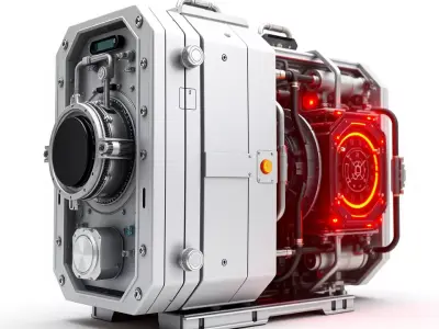 Futuristic Generator Model Pack with Detailed Machinery Elements Low-poly 3D model