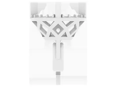 Earrings with a round stone in the center 3D print model