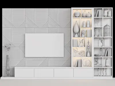 Tv Wall 23 3D model