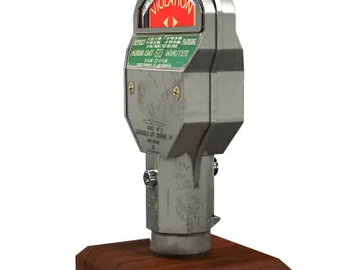 Retro Parking Meter 3D model