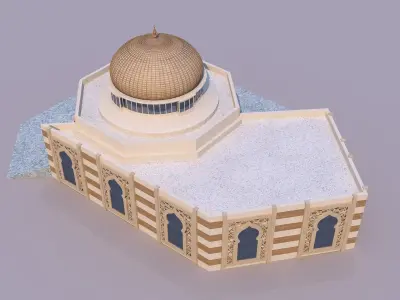 0172 - Islamic Facade Building 3D model