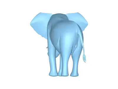 Elephant 3D Printable Model STL OBJ 3D print model