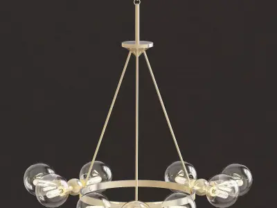 Chandelier with clear glass globes 3D model