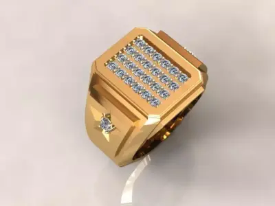 men star ring Free 3D print model