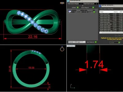 Infinity Ring 3D print model buy