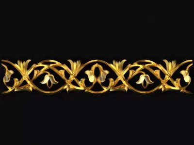 Central decor ornament for furniture 3D model 309