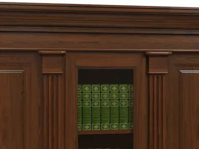 Built-in bookcase 500 3D model
