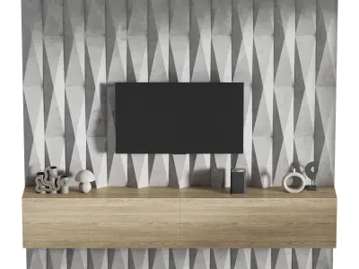 Modern TV Wall 018 3D model