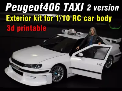 Peugeot406 TAXI exterior kit  3D model