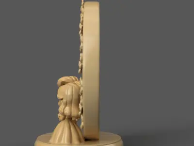 Wedding Couple 3D Frame Romantic STL for Decoration Gifts 3D print model