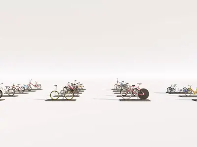 Bicycle Asset Pack Collection for 3D Scenes 3D model