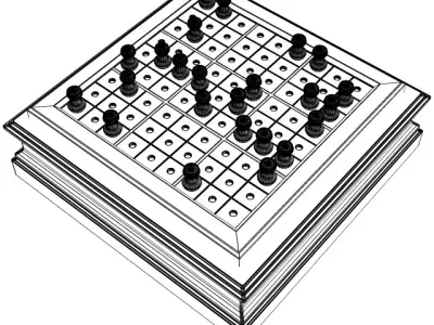 Wooden Sudoku Board 3D model