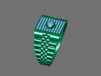 Gents Rings Diamond Men Ring STL 3DM 3D ready print model 3D print model