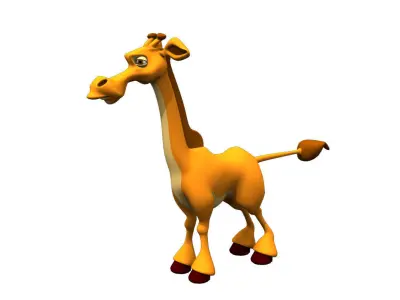giraffe cartoon 3d model 3D model