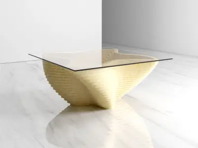 Parametric Coffee table typhoon CNC and Laser cutting files  DXF 3D model