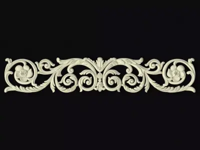 Central decor ornament for furniture 3D model 990