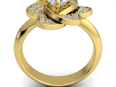 luxury Fancy Ring60 3D print model