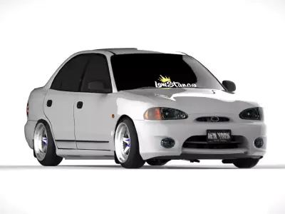 HYUNDAI ACCENT 1998  Low-poly 3D model