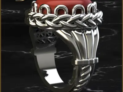 Mens ring STL 3D print model