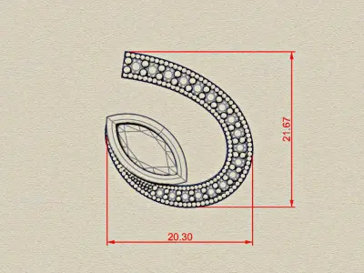Marquis pendant  3D model