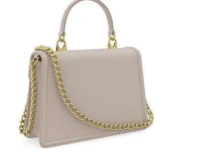 Dolce Gabbana Devotion top-handle Bag Biege Leather Low-poly 3D model