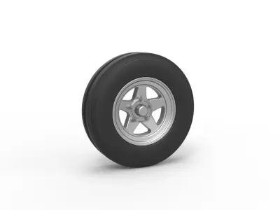 Front tractor wheel Version 2 Scale 1 to 25 3D print model