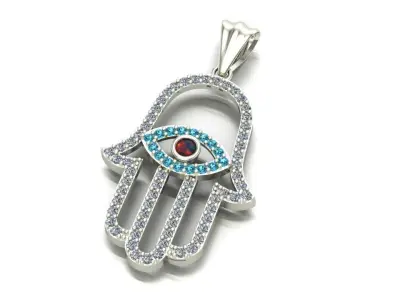 hamsa pendant 3D print model