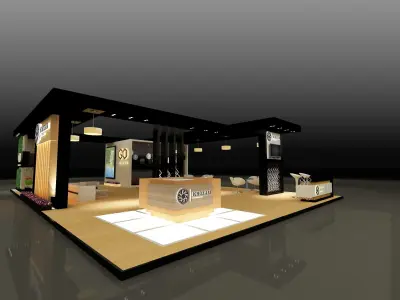 Booth Exhibition Stand a253 3D model