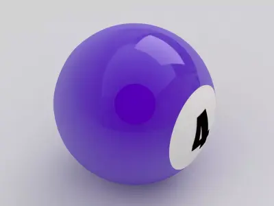 Pool Snooker Ball 4 3D model