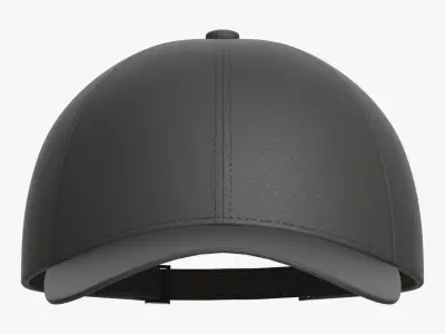 Baseball Cap Fabric Mockup Black 3D model