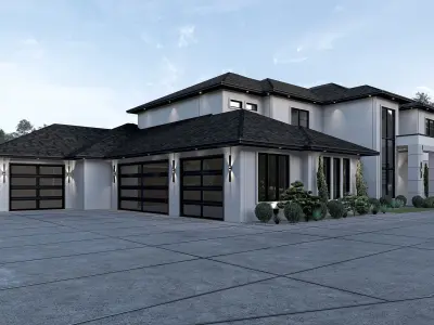Modern House Stl-dae Digital File 3D Model of the house 3D print model