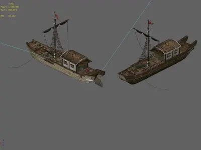 Game Canal - Boat 3D model