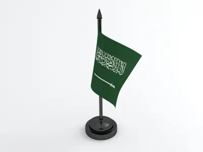 Table Flag Saudi Arabia 3D model