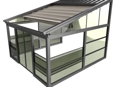 Motorized Pergola 5 sliding window 3D model