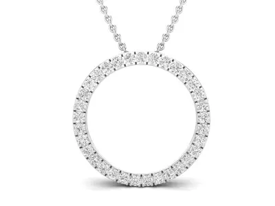 AV 640 Diamond Open Circle Pendant 3D print model