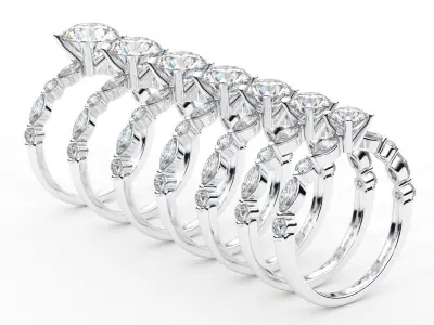 Versailles Diamond Ring 3D print model