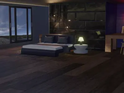 Modern bedroom Free 3D model
