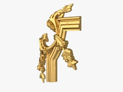 Classic  corner decor ornament 211  3D model