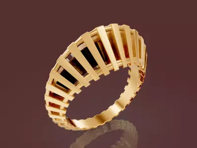 luxury iconic engagement unique ring 3D print model