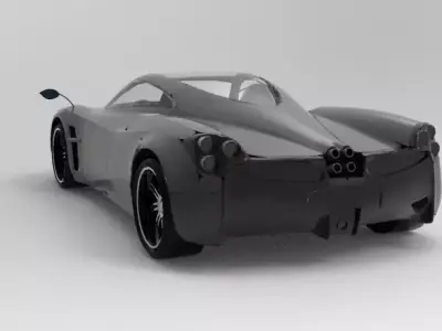 Pagani Huayra 2012 Gameready Low Poly Model Low-poly 3D model