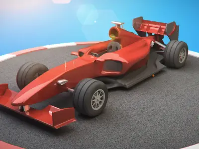 Red Formula 1 3D model  3D model