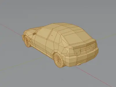 SPORTS CAR in low poly style Low-poly 3D model