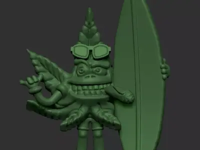 surfing leaf 3D print model
