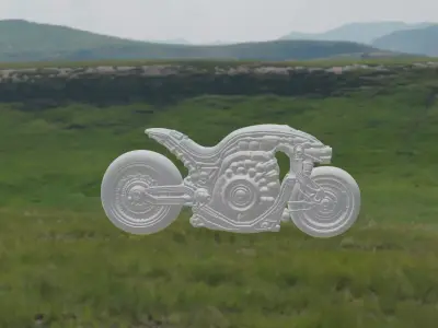 Chrono Forge Leviathan  Hyper Mechanical Motorcycle Low-poly 3D model