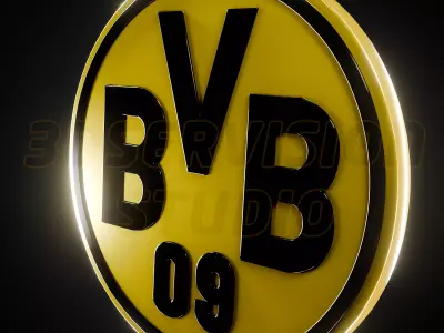 Borussia Dortmund logo  - Cinematic - 3D print 3D model