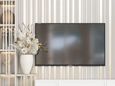 tv wall 26 3D model