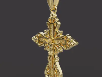 Jesus Cross Pendant 75091 3D print model