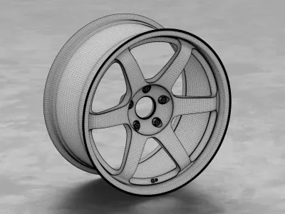 RAYS Volk Racing TE37 Rim 3D Model 3D model