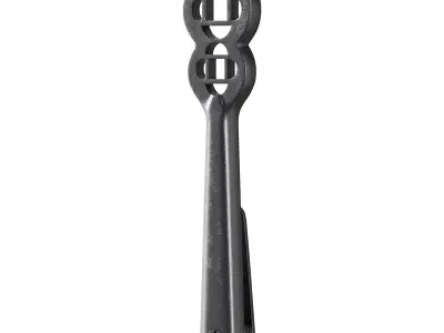 Polished Solid Aluminium Carpet Clip Stair Holder Pair 3D model